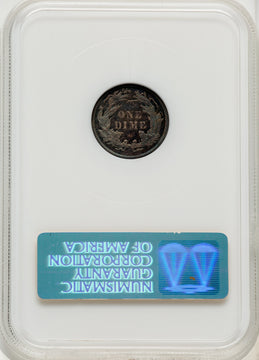1890 10C CAC Proof Seated Dime NGC PR65
