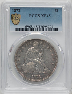 1872 S$1 Seated Dollar PCGS XF45