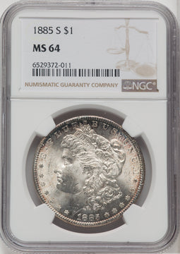 1885-S $1 Morgan Dollar NGC MS64