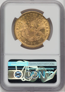 1876 $20 Liberty Double Eagle NGC AU58