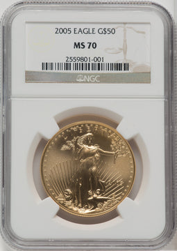 2005 $50 One-Ounce Eagle NGC MS70