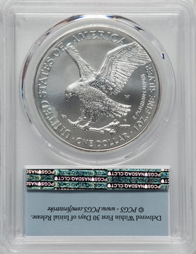 2021-W S$1 Silver Eagle Type Two Burnished FS PCGS SP70