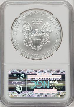 2012-W S$1 Silver Eagle Burnished Brown Label NGC MS70