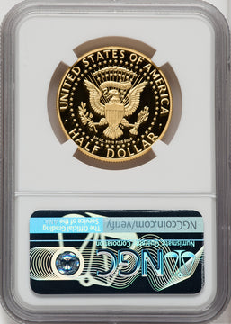 2014-W 50C Kennedy Gold 50th Anniversary First Day of Issue - Denver Proof Kennedy Half Dollar NGC PR70