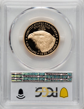 2021-W G$25 Half Ounce Gold Eagle Type Two First Strike PCGS PR70