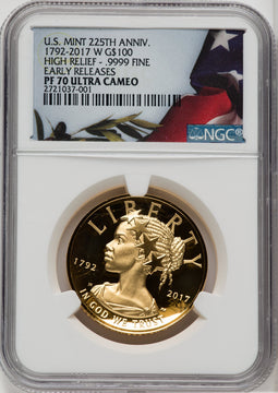 2017-W $100 American Liberty High Relief First Strike NGC PF70