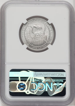 2007-W $50 Half-Ounce Platinum Eagle Burnished Mike Castle Signature NGC MS70