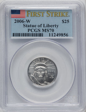 2006-W $25 Quarter-Ounce Platinum Eagle First Strike Burnished PCGS SP70