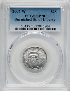 2007-W $25 Quarter-Ounce Platinum Eagle Burnished PCGS SP70