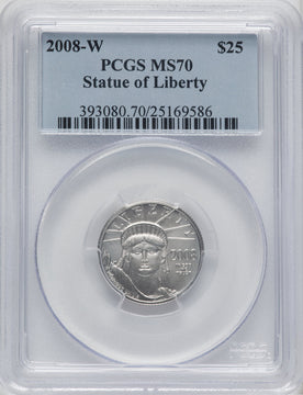 2008-W $25 Quarter-Ounce Platinum Eagle PCGS MS70 (762329001)