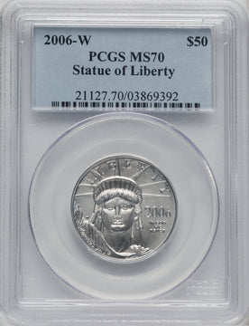 2006-W $50Half-Ounce Platinum Eagle Burnished PCGS SP70