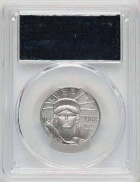 2008-W $50 Half-Ounce Platinum Eagle Burnished PCGS SP70