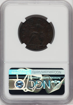 1788 Machin's Mills Halfpenny BN Colonials NGC XF45