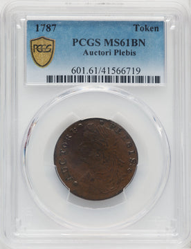 1787 Auctori Plebis Token BN Colonials PCGS MS61