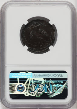 1789 Mott Token Thick Planchet Engrailed Edge BN Colonials NGC AU53