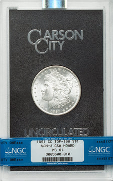 1891-CC $1 GSA Hoard Morgan Dollar NGC MS61