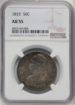1833 50C Bust Half Dollar NGC AU55