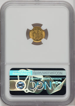 1850 G$1 Gold Dollar NGC MS65