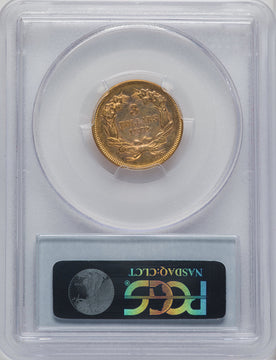 1872 $3 Three Dollar Gold Pieces PCGS AU55
