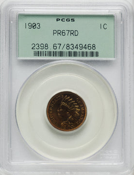 1903 1C RD Proof Indian Cent PCGS PR67