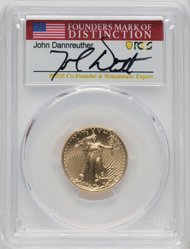 2023 $10 Quarter-Ounce Gold Eagle First Day of Issue John Dannreuther PCGS MS70