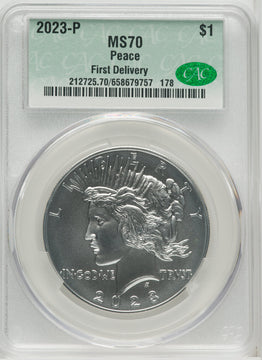 2023 $1 Peace First Strike Modern Commemoratives CACG MS70