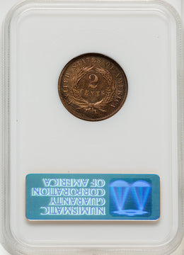 1865 2C RB CAC Proof Two Cent Pieces NGC PR65