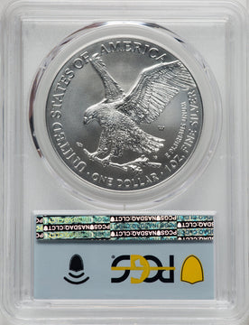 2022-W S$1 Silver Eagle Burnished FDI PCGS SP70