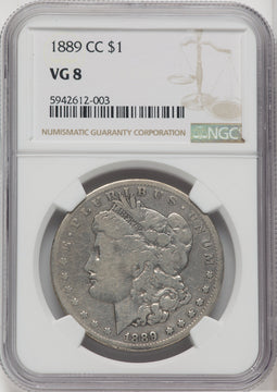 1889-CC $1 Morgan Dollar NGC VG8