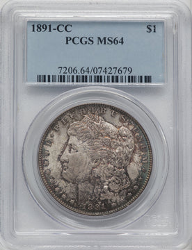 1891-CC $1 Morgan Dollar PCGS MS64