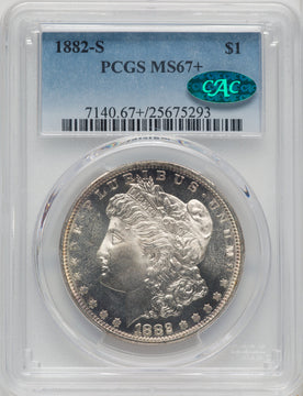1882-S $1 CAC Morgan Dollar PCGS MS67+