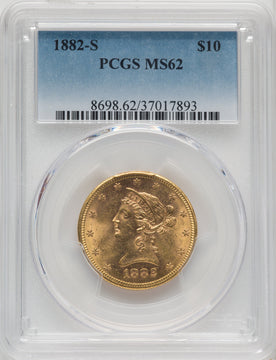 1882-S $10 Liberty Eagle PCGS MS62