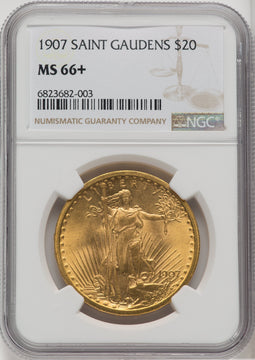 1907 $20 Saint Saint-Gaudens Double Eagle NGC MS66+