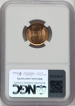 1909 1C VDB RD Lincoln Cent NGC MS67+