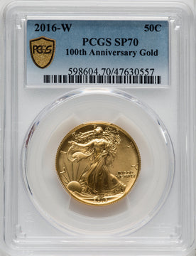 2016-W 50C 24K Gold Half-Ounce PCGS SP70