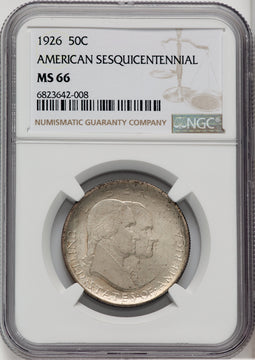 1926 50C Sesquicentennial Commemorative Silver NGC MS66