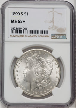 1890-S $1 Morgan Dollar NGC MS65+