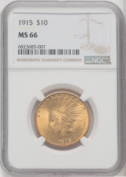 1915 $10 Indian Eagle NGC MS66