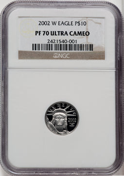 2002-W $10 Tenth-Ounce Platinum Eagle NGC PF70 (764207004)