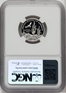 2001-W $25 Quarter-Ounce Platinum Eagle Statue of Liberty Brown Label NGC PF70