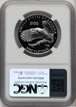 2019-W $100 One-Ounce Platinum Eagle Liberty Brown Label NGC PF70