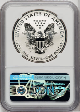 2019-S S$1 Silver Eagle Enhanced Rev First Strike NGC PF70 Ed Moy Signed