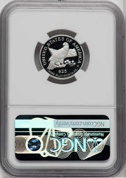 2003-W $25 Quarter-Ounce Platinum Eagle Statue of Liberty Brown Label NGC PF70