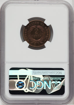 1869 2C RB Proof Two Cent Pieces NGC PR66