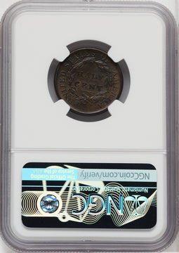 1809/6 1/2 C 9 Over Inverted 9 C-5 BN Half Cent NGC MS64
