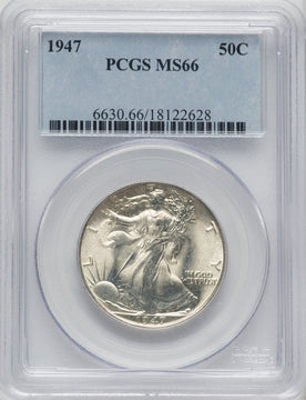 1947 50C Walking Liberty Half Dollar PCGS MS66