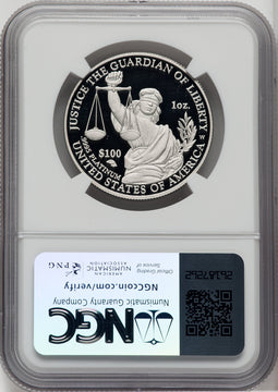 2010-W $100 One-Ounce Platinum Eagle Statue of Liberty Mike Castle Signature NGC PF70