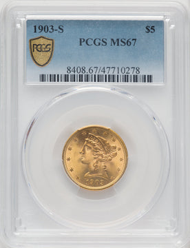 1903-S $5 Liberty Half Eagle PCGS MS67