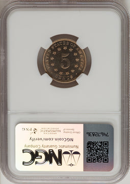1882 5C Proof Shield Nickel NGC PR67