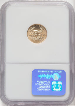 1995 $5 Tenth-Ounce Gold Eagle Brown Label NGC MS70
